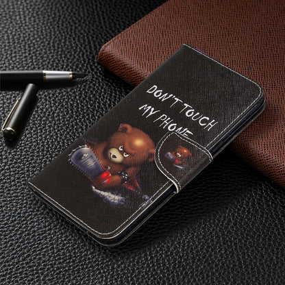 Pattern Printing Stand Leather Wallet Mobile Case for LG K61