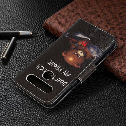 Pattern Printing Stand Leather Wallet Mobile Case for LG K61
