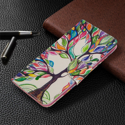 Pattern Printing Stand Leather Wallet Mobile Case for LG K61