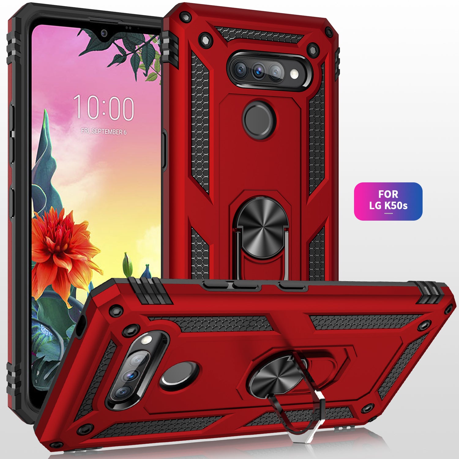 PC+TPU Combo Kickstand Armor Stylish Cover for LG K50S