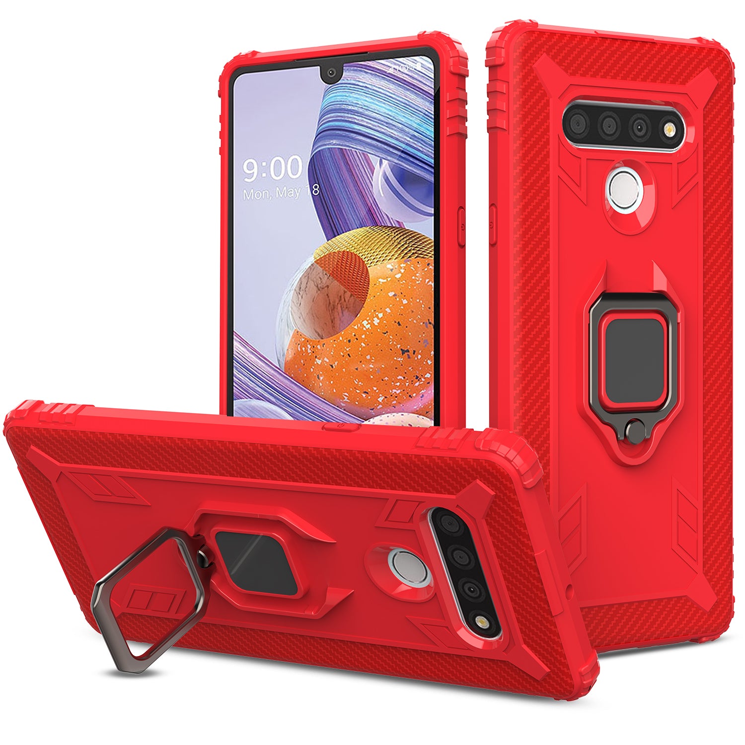 Finger Ring Kickstand TPU Shell Case for LG Stylo 6
