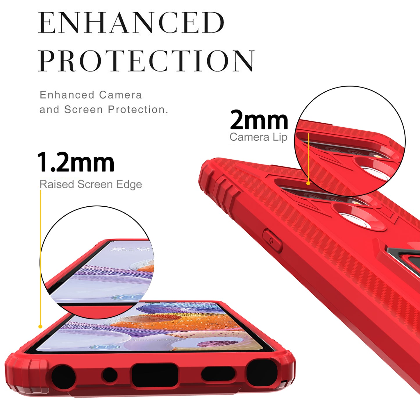Finger Ring Kickstand TPU Shell Case for LG Stylo 6