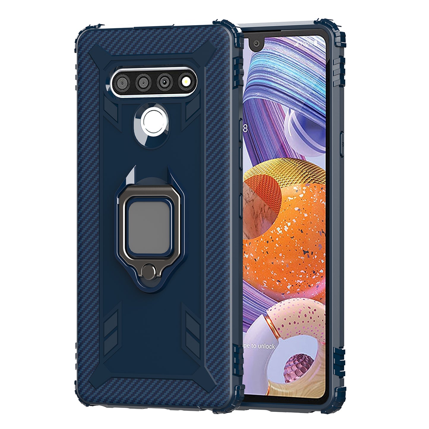 Finger Ring Kickstand TPU Shell Case for LG Stylo 6