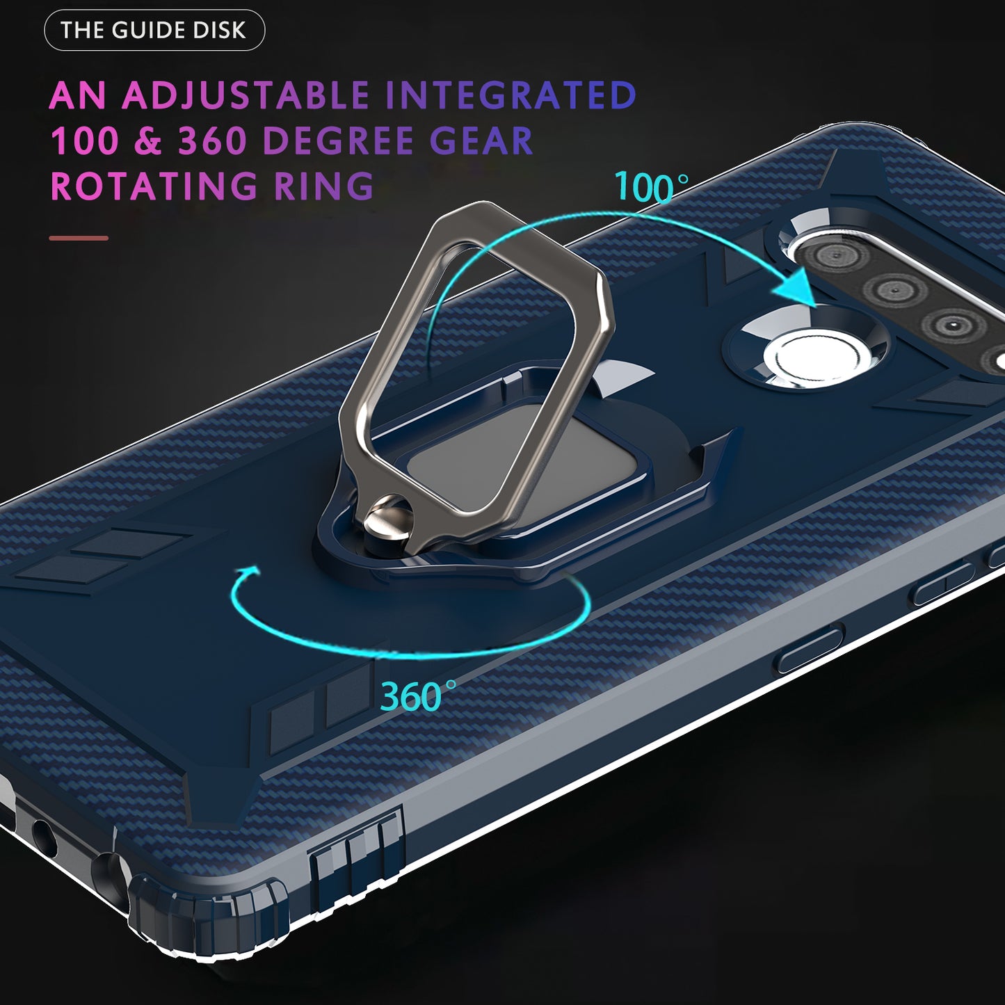 Finger Ring Kickstand TPU Shell Case for LG Stylo 6
