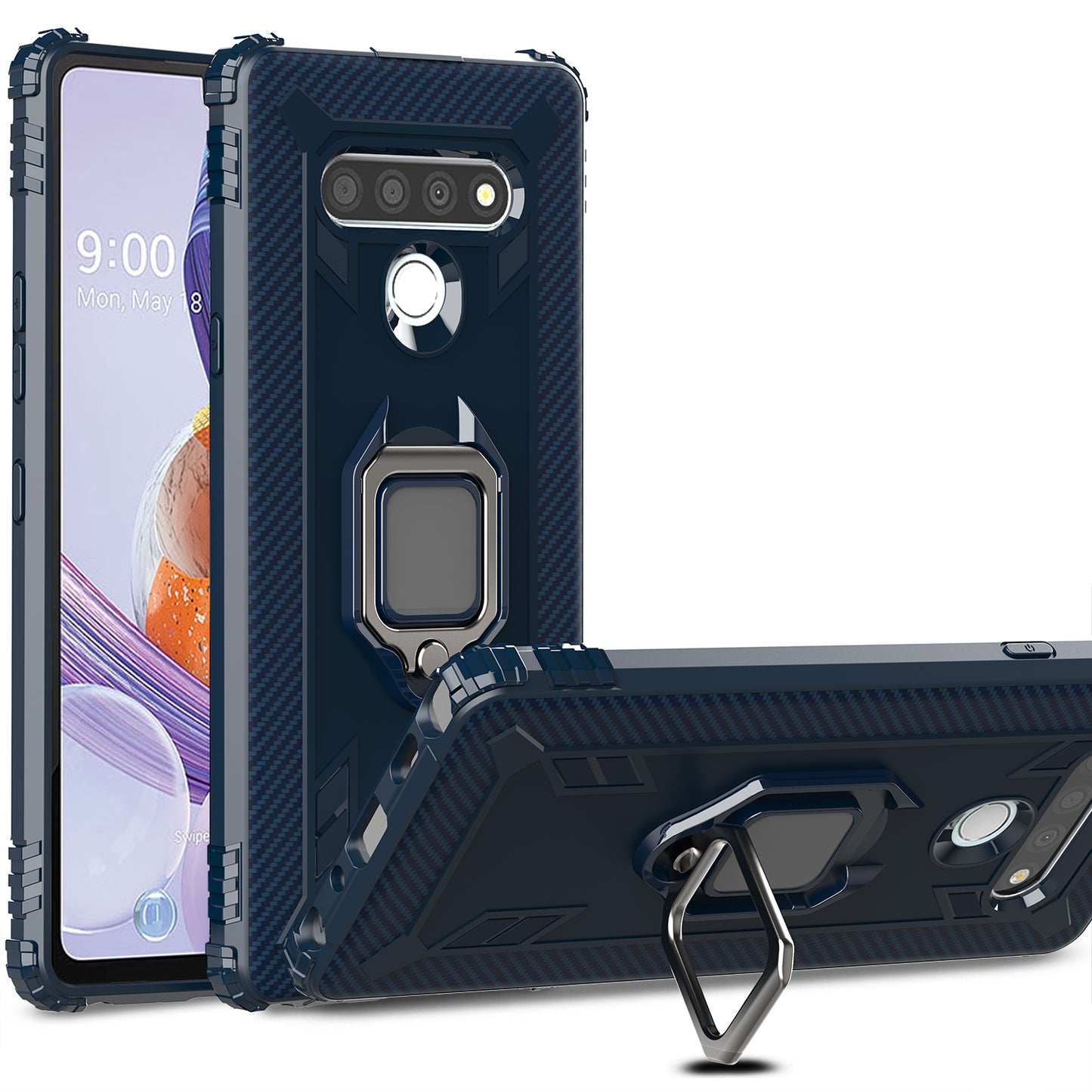 Finger Ring Kickstand TPU Shell Case for LG Stylo 6