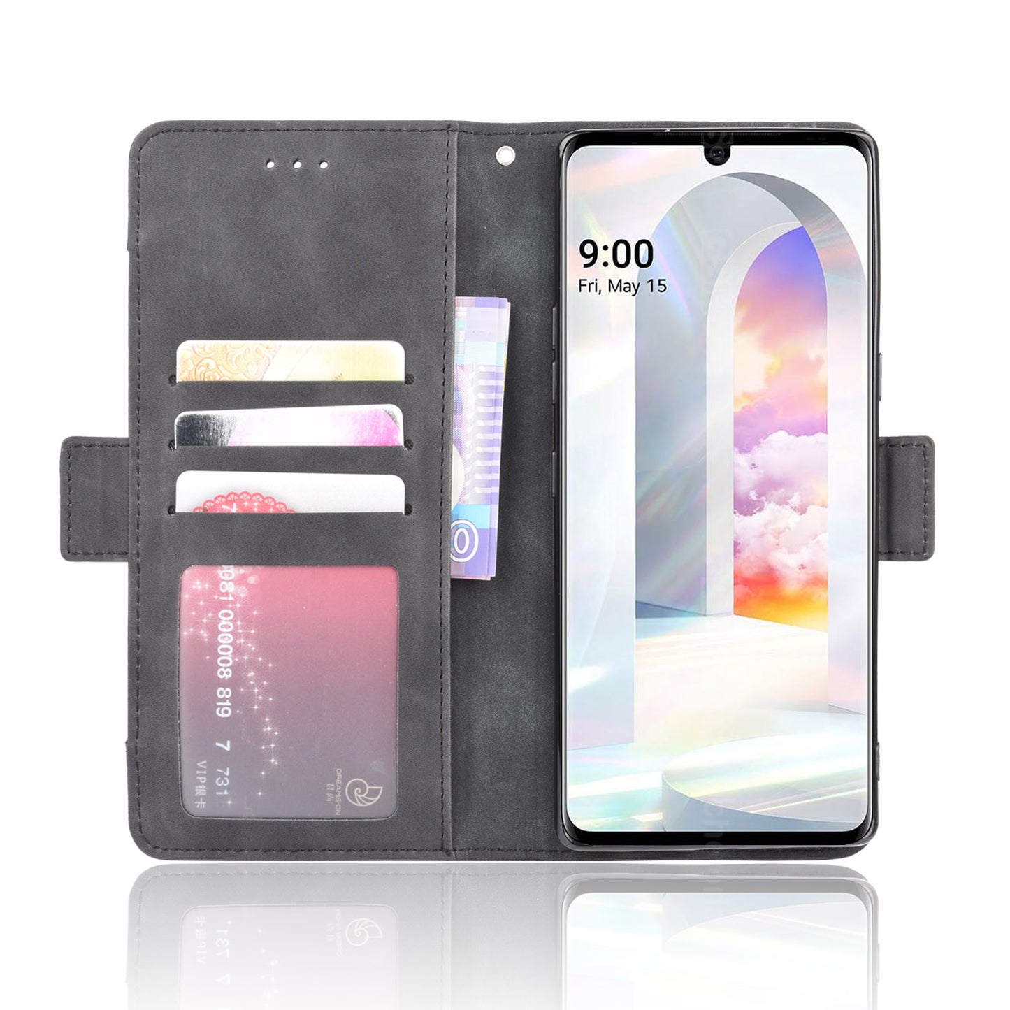 Wallet Leather Phone Case with Multiple Card Slots for LG Velvet
