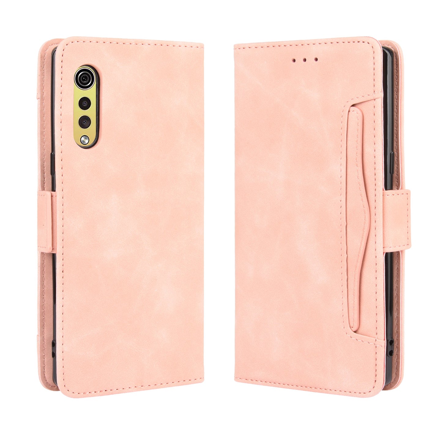 Wallet Leather Phone Case with Multiple Card Slots for LG Velvet