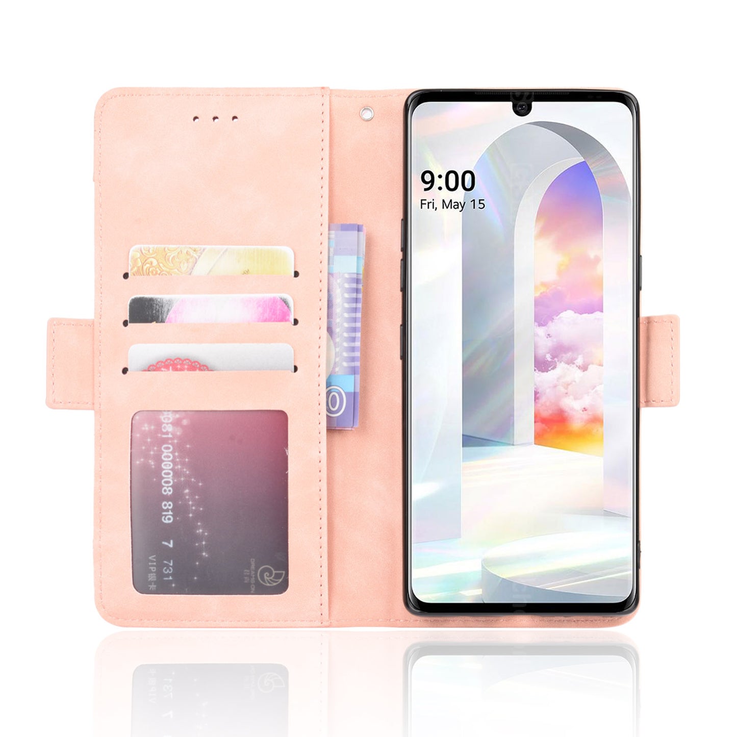Wallet Leather Phone Case with Multiple Card Slots for LG Velvet