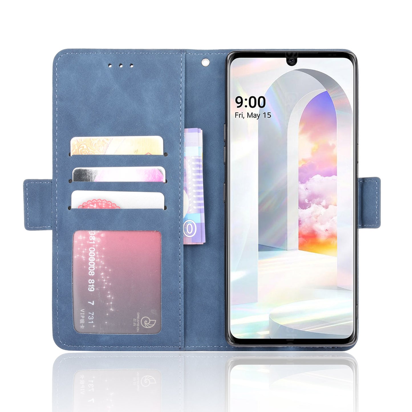 Wallet Leather Phone Case with Multiple Card Slots for LG Velvet