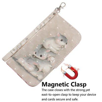 Pattern Printing Light Spot Decor Leather Wallet Casing with Lanyard for LG K41S / LG K51S
