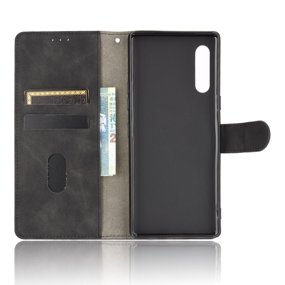 Skin-touch Wallet Stand Leather Cell Phone Cover for LG Velvet