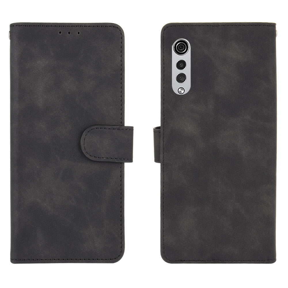 Skin-touch Wallet Stand Leather Cell Phone Cover for LG Velvet