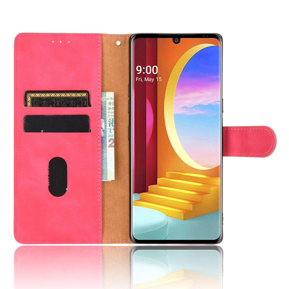 Skin-touch Wallet Stand Leather Cell Phone Cover for LG Velvet