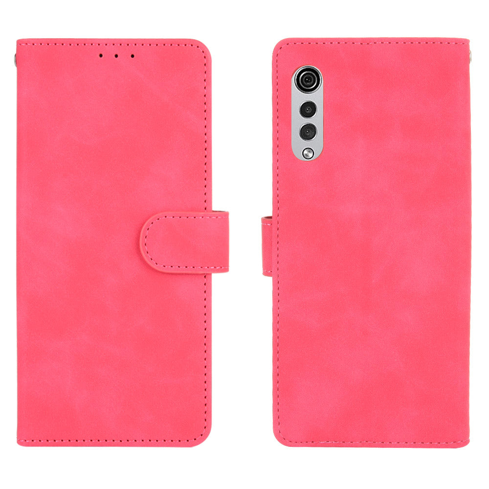 Skin-touch Wallet Stand Leather Cell Phone Cover for LG Velvet