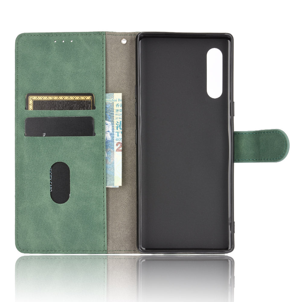 Skin-touch Wallet Stand Leather Cell Phone Cover for LG Velvet