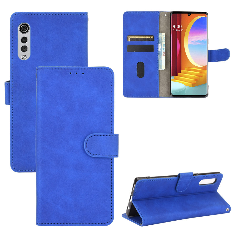 Skin-touch Wallet Stand Leather Cell Phone Cover for LG Velvet