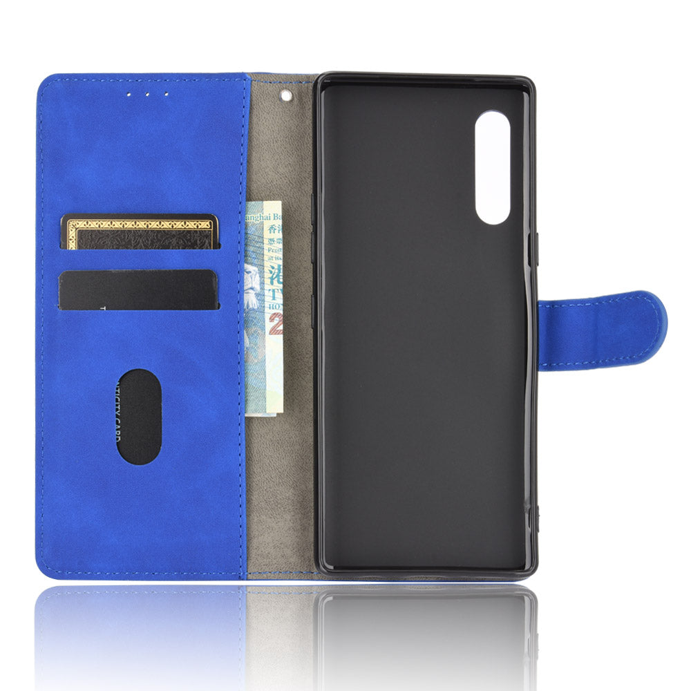 Skin-touch Wallet Stand Leather Cell Phone Cover for LG Velvet