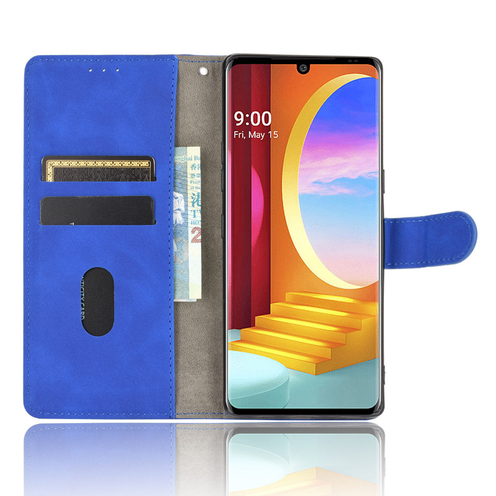 Skin-touch Wallet Stand Leather Cell Phone Cover for LG Velvet