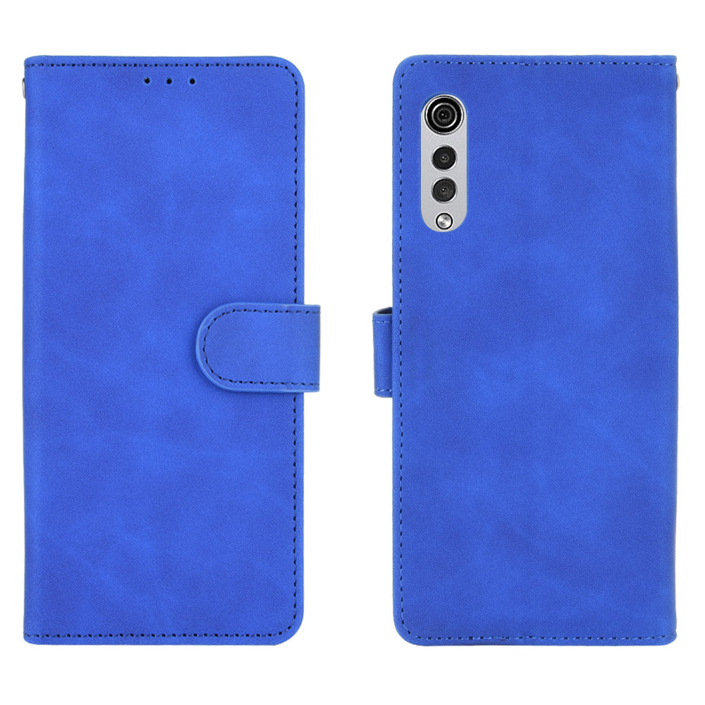 Skin-touch Wallet Stand Leather Cell Phone Cover for LG Velvet