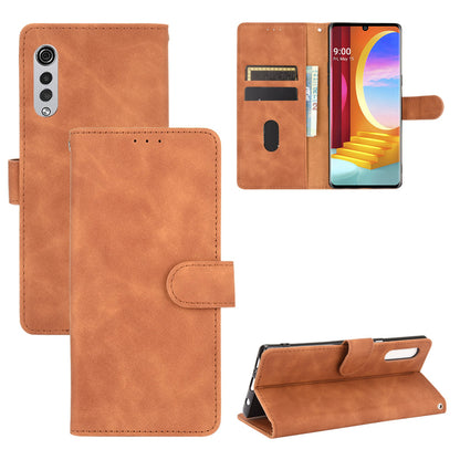 Skin-touch Wallet Stand Leather Cell Phone Cover for LG Velvet