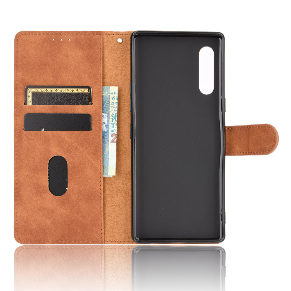 Skin-touch Wallet Stand Leather Cell Phone Cover for LG Velvet