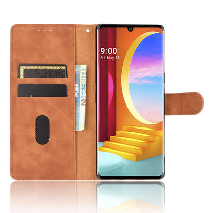 Skin-touch Wallet Stand Leather Cell Phone Cover for LG Velvet