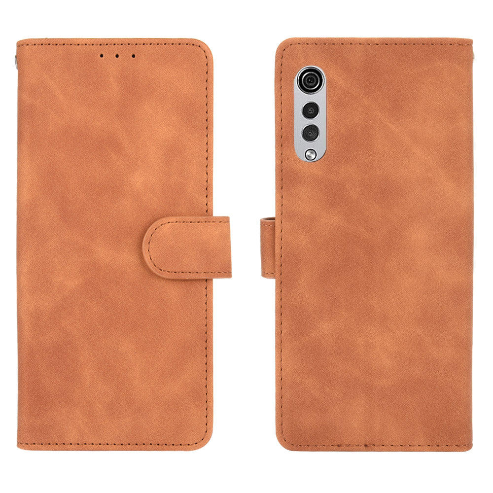 Skin-touch Wallet Stand Leather Cell Phone Cover for LG Velvet