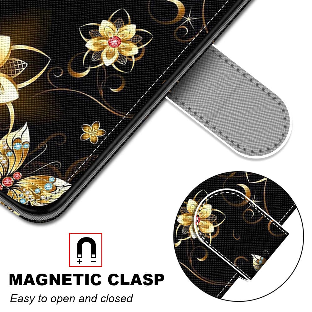 Patterned Cross Texture Protector Leather Wallet Cover with Strap for LG K61