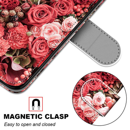 Patterned Cross Texture Protector Leather Wallet Cover with Strap for LG K61