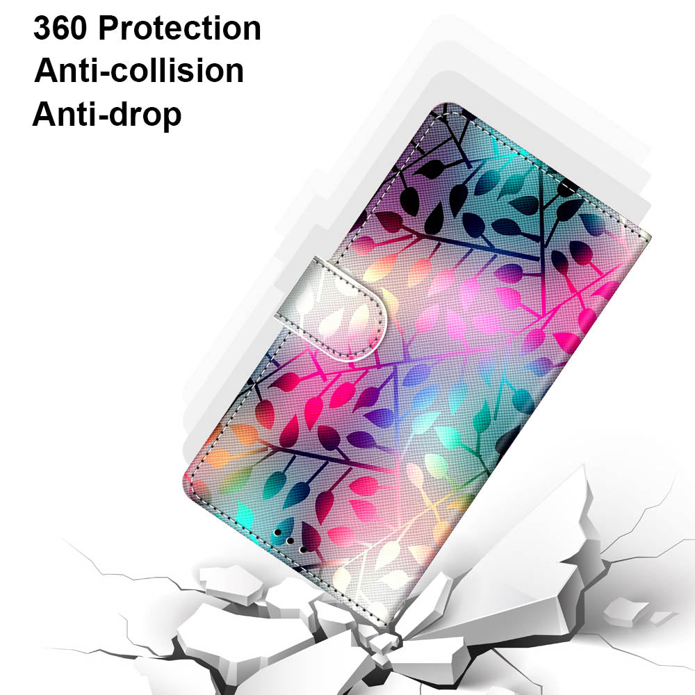 Patterned Cross Texture Protector Leather Wallet Cover with Strap for LG K61