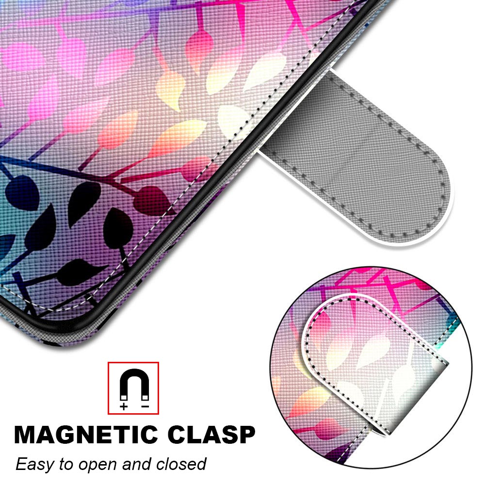 Patterned Cross Texture Protector Leather Wallet Cover with Strap for LG K61