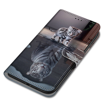 Patterned Cross Texture Protector Leather Wallet Cover with Strap for LG K61