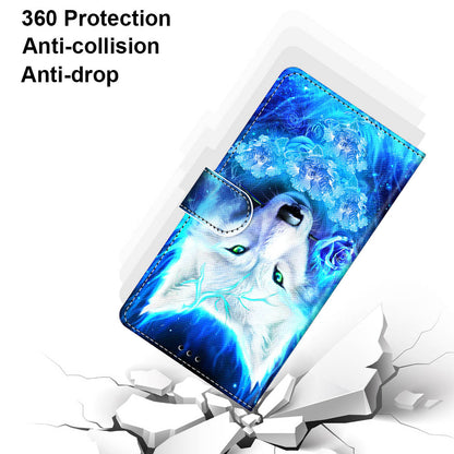Patterned Cross Texture Protector Leather Wallet Cover with Strap for LG K61