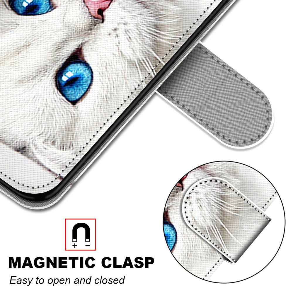 Patterned Cross Texture Protector Leather Wallet Cover with Strap for LG K61