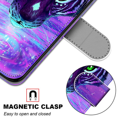 Patterned Cross Texture Protector Leather Wallet Cover with Strap for LG K61
