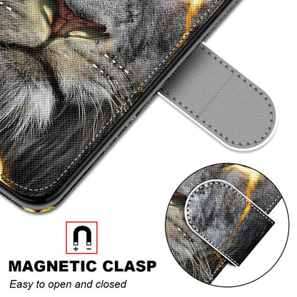 Patterned Cross Texture Protector Leather Wallet Cover with Strap for LG K61