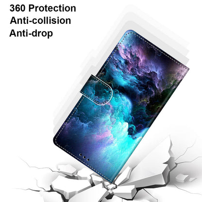 Patterned Cross Texture Protector Leather Wallet Cover with Strap for LG K61