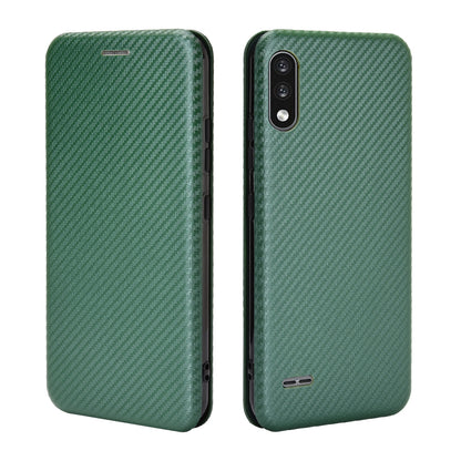 Carbon Fiber Skin Leather Auto-absorbed Phone Cover for LG K22