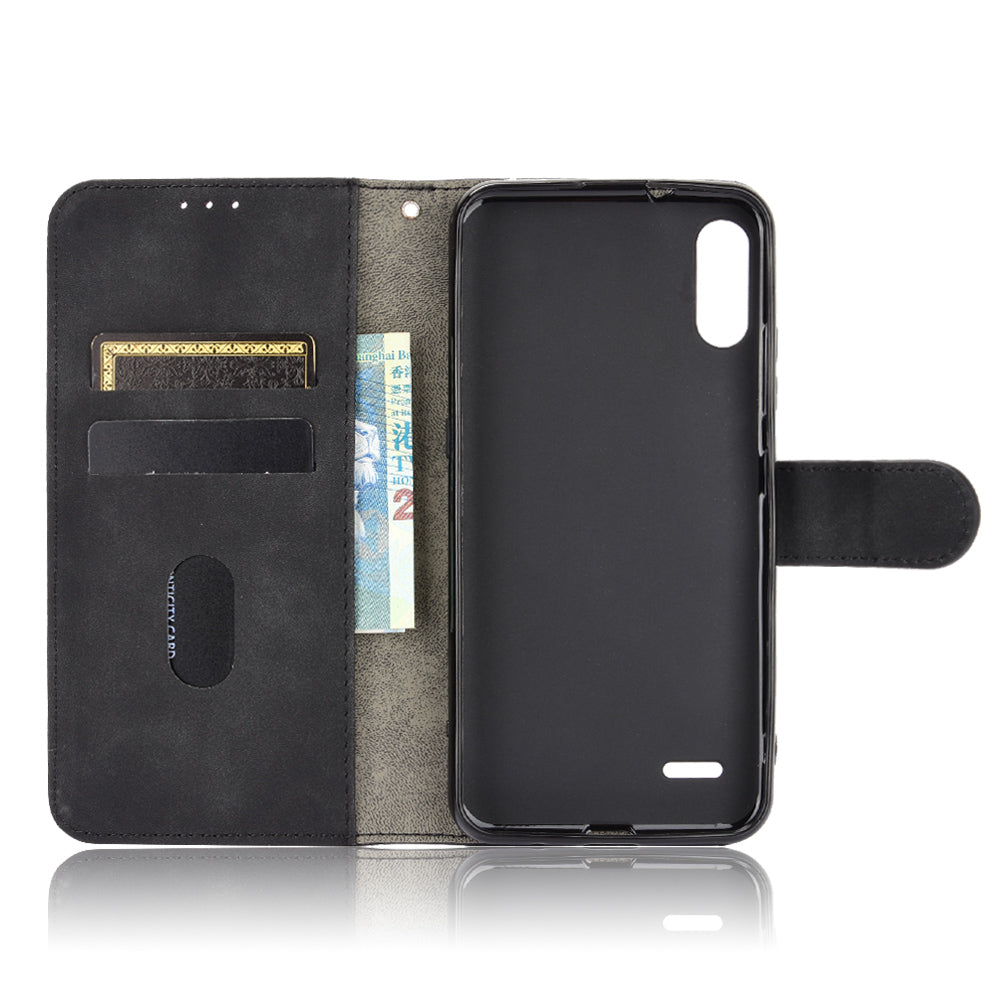 Skin-Touch Leather Phone Case with Card Slots and Cash Pocket for LG K22
