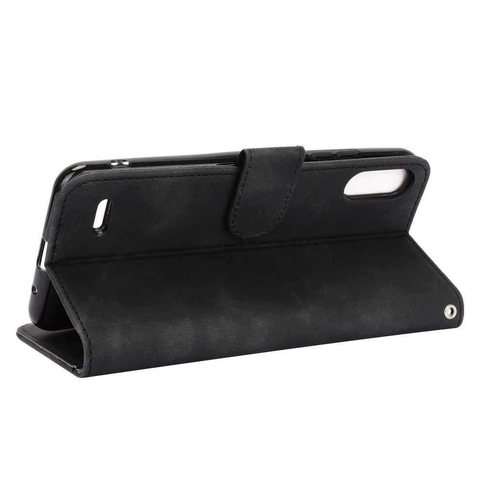Skin-Touch Leather Phone Case with Card Slots and Cash Pocket for LG K22