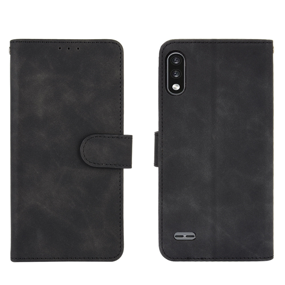 Skin-Touch Leather Phone Case with Card Slots and Cash Pocket for LG K22