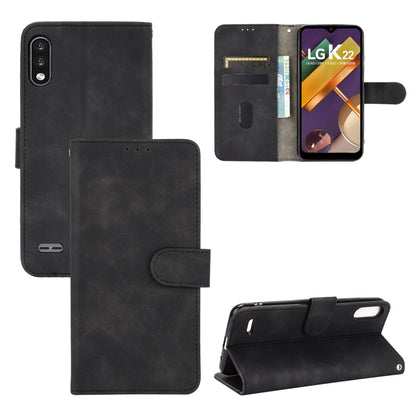 Skin-Touch Leather Phone Case with Card Slots and Cash Pocket for LG K22