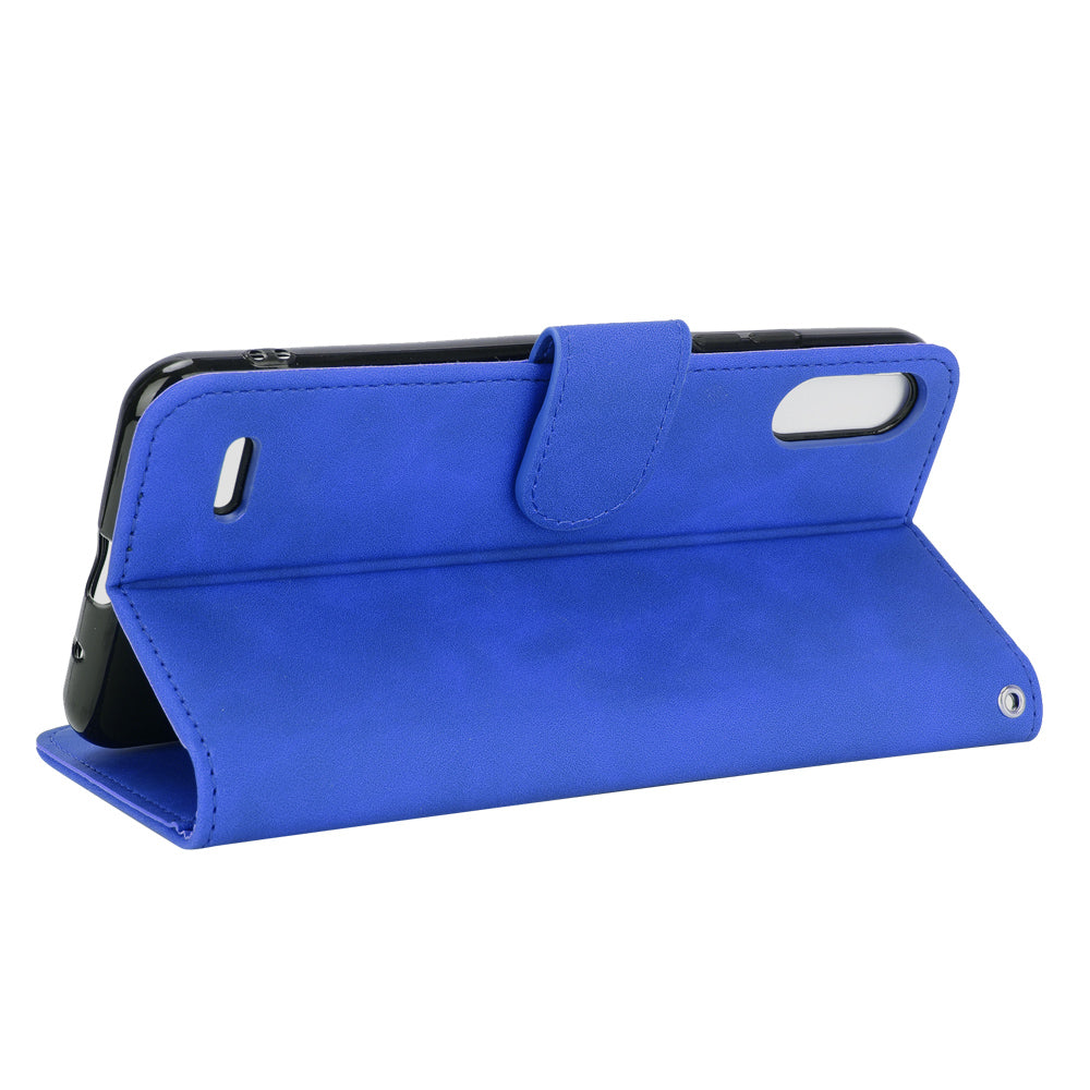 Skin-Touch Leather Phone Case with Card Slots and Cash Pocket for LG K22