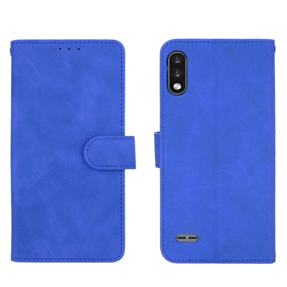 Skin-Touch Leather Phone Case with Card Slots and Cash Pocket for LG K22