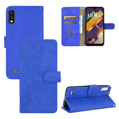 Skin-Touch Leather Phone Case with Card Slots and Cash Pocket for LG K22