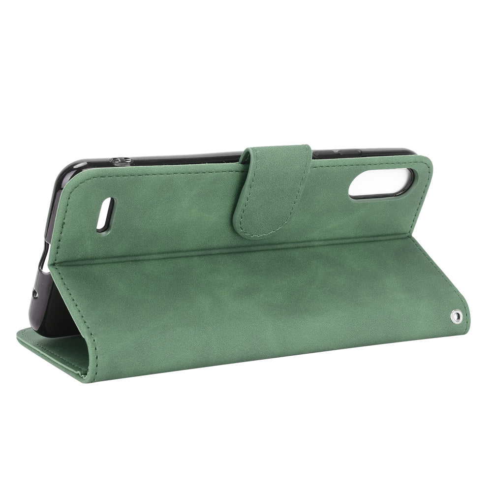 Skin-Touch Leather Phone Case with Card Slots and Cash Pocket for LG K22