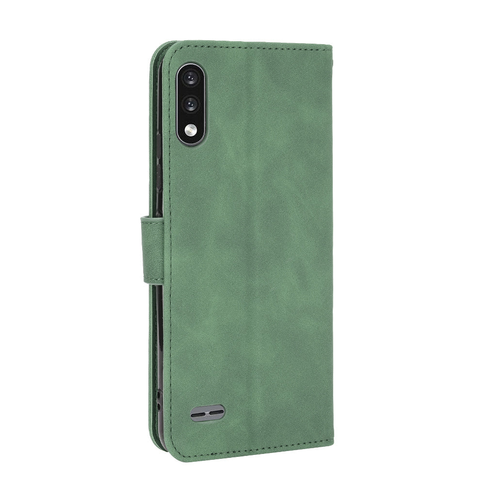 Skin-Touch Leather Phone Case with Card Slots and Cash Pocket for LG K22
