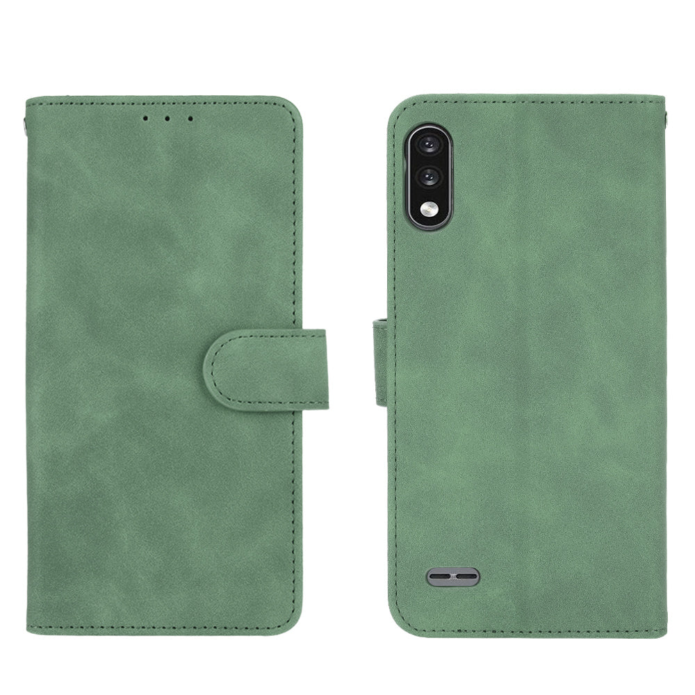 Skin-Touch Leather Phone Case with Card Slots and Cash Pocket for LG K22