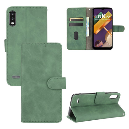 Skin-Touch Leather Phone Case with Card Slots and Cash Pocket for LG K22