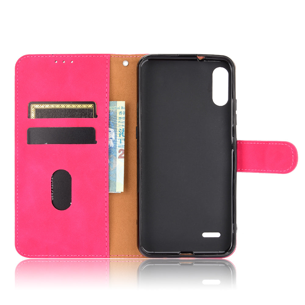 Skin-Touch Leather Phone Case with Card Slots and Cash Pocket for LG K22